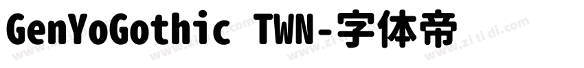 GenYoGothic TWN字体转换